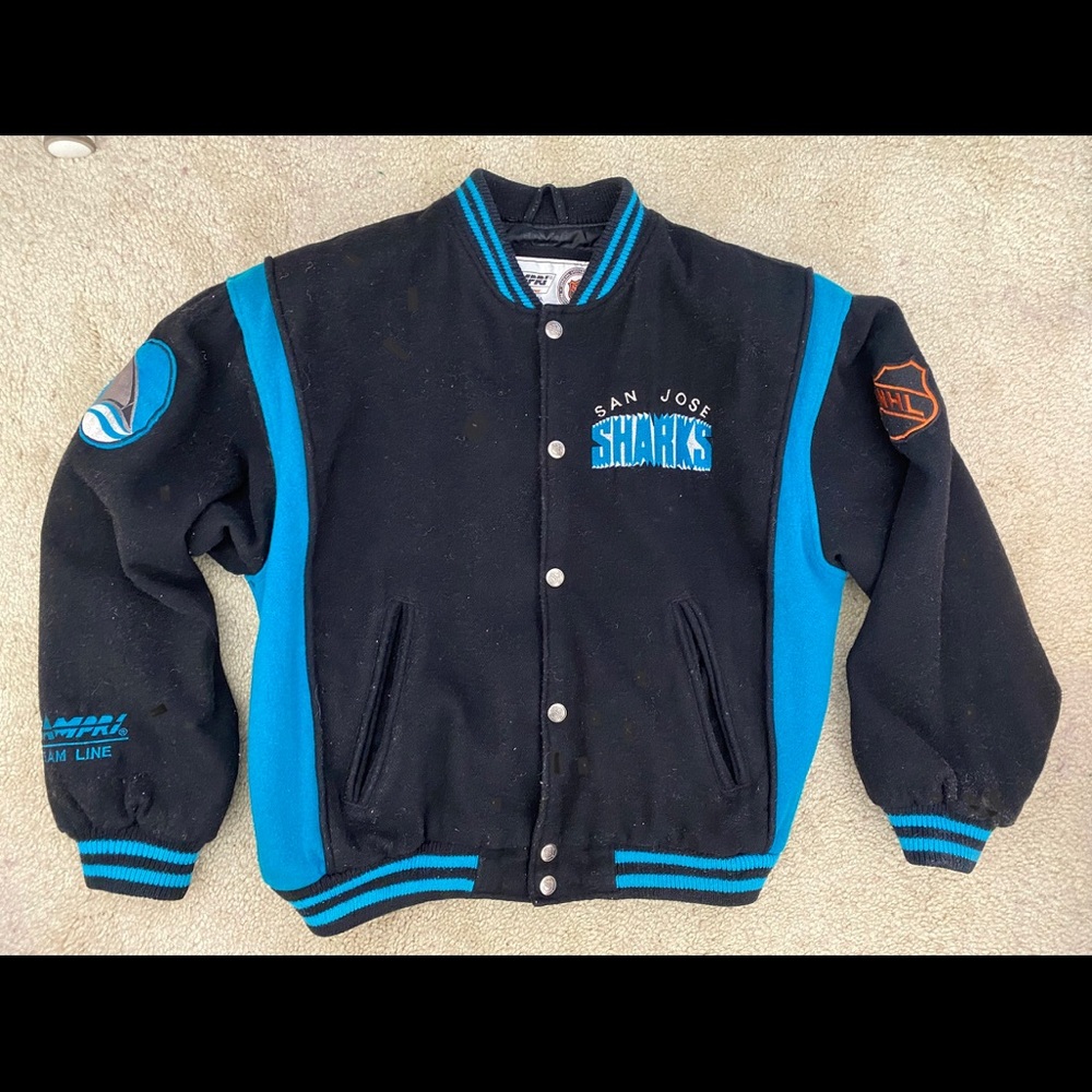 San Jose Sharks Wool Jacket - Vintage - L - Campri